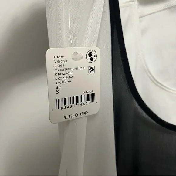 3714. FREE PEOPLE Downtown Drop Shot mini dress in White enlightened/ black NWT - Picture 7 of 10